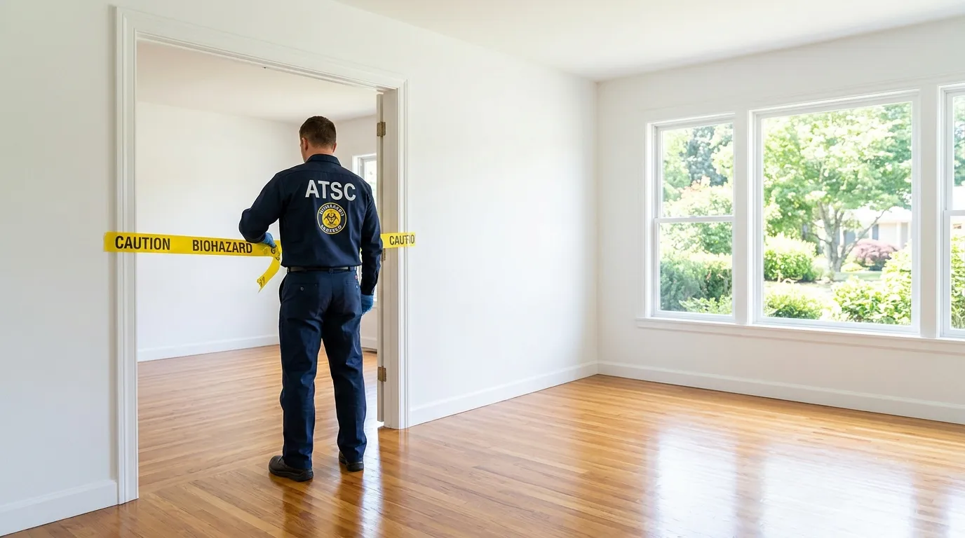 Certified biohazard cleanup crew performing Trauma Scene Cleanup in Placentia